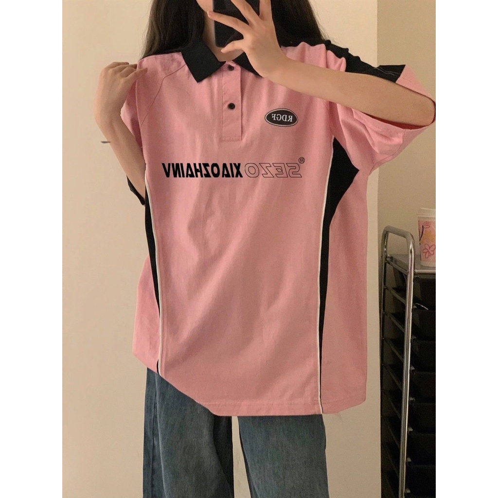 Áo polo Tay Ngắn Dáng Rộng Thiết Kế Mới Thời Trang Mùa Hè Dành Cho Nữ