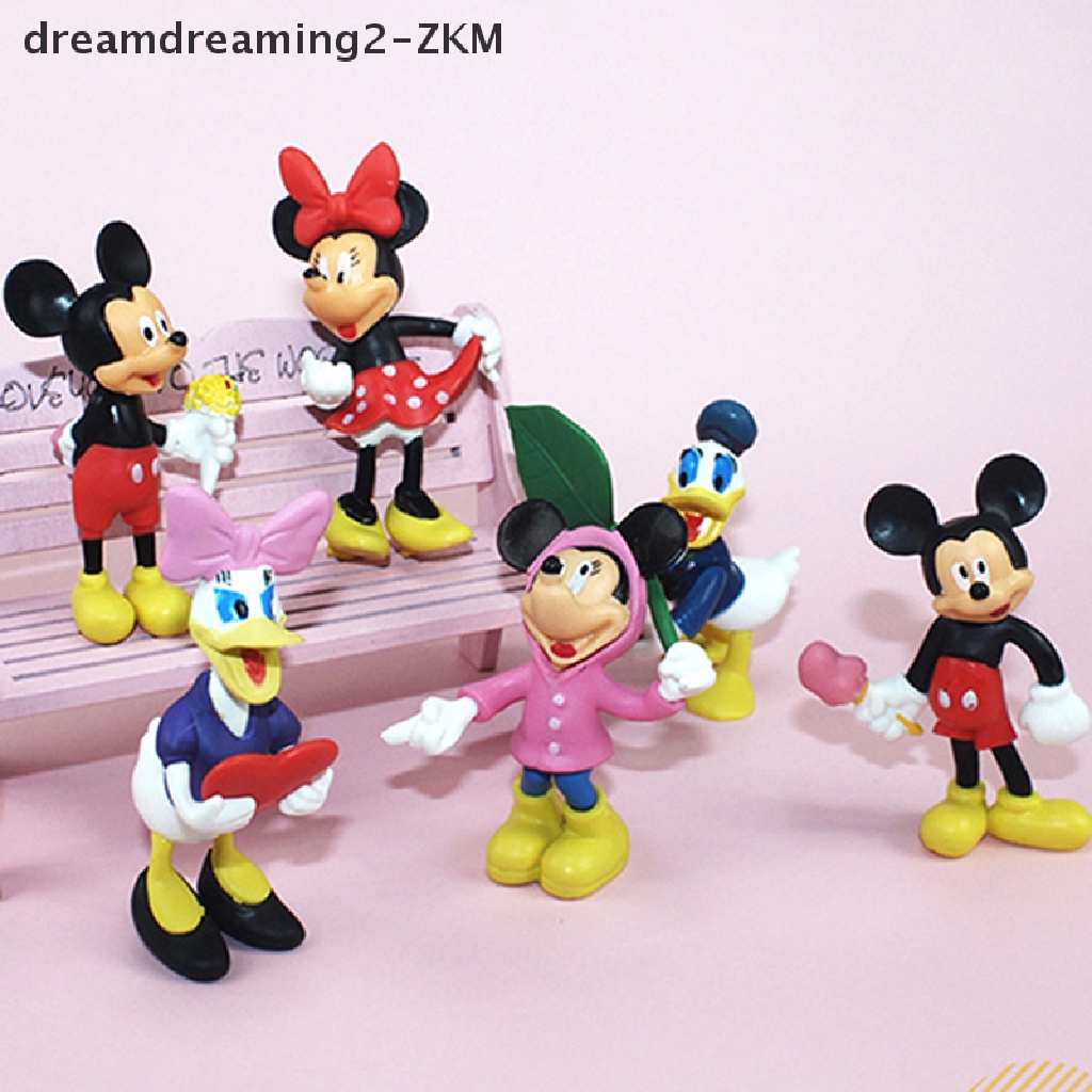 Set 6 Mô Hình Nhân Vật Hoạt Hình Trang Trí Bánh Kem