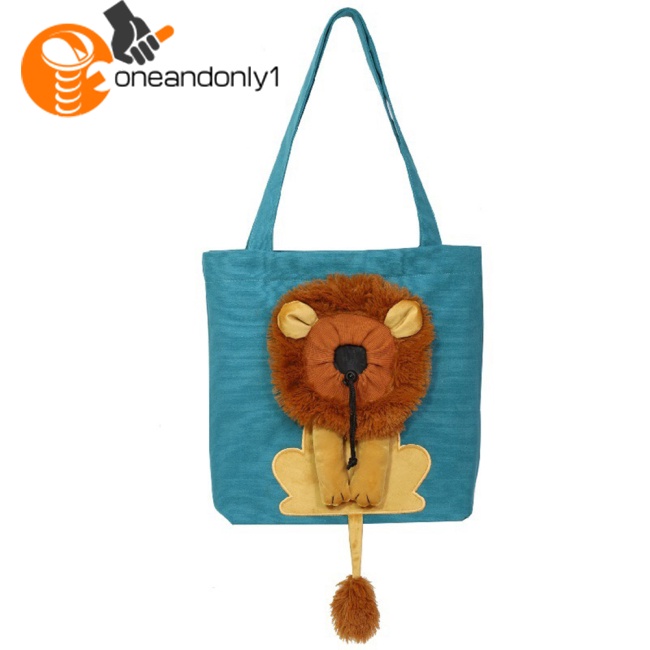 [COD] Túi Xách Du Lịch Thoáng Khí Kích Thước Nhỏ Gọn Thiết Kế Hình Sư Tử Hoạt Hình Dễ Thương Có Lỗ