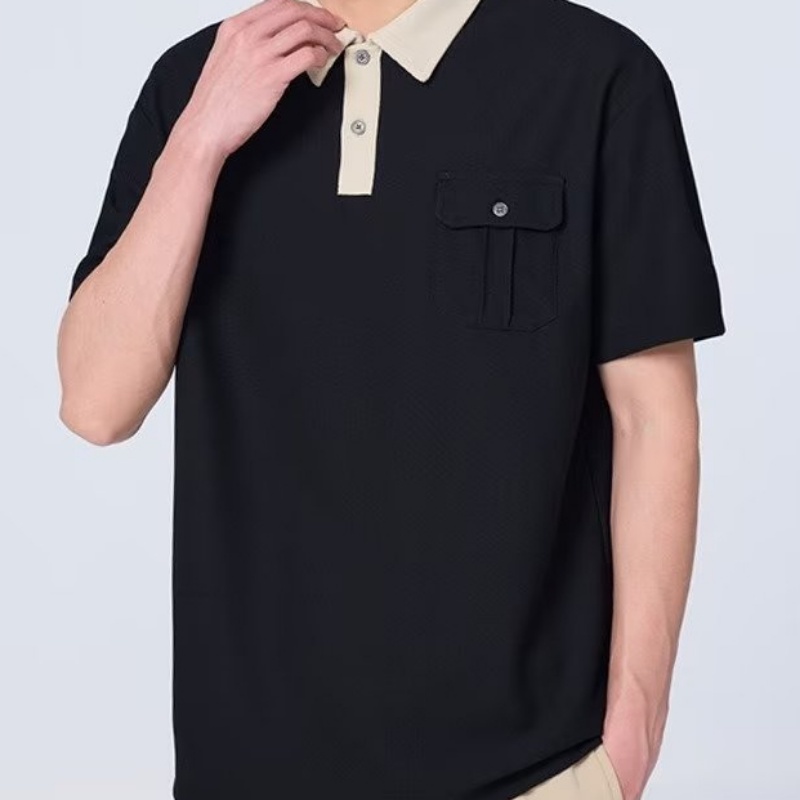 Áo Thun POLO Mỏng Tay Ngắn Dáng Rộng Phong Cách Mới Mùa Hè Cho Nam