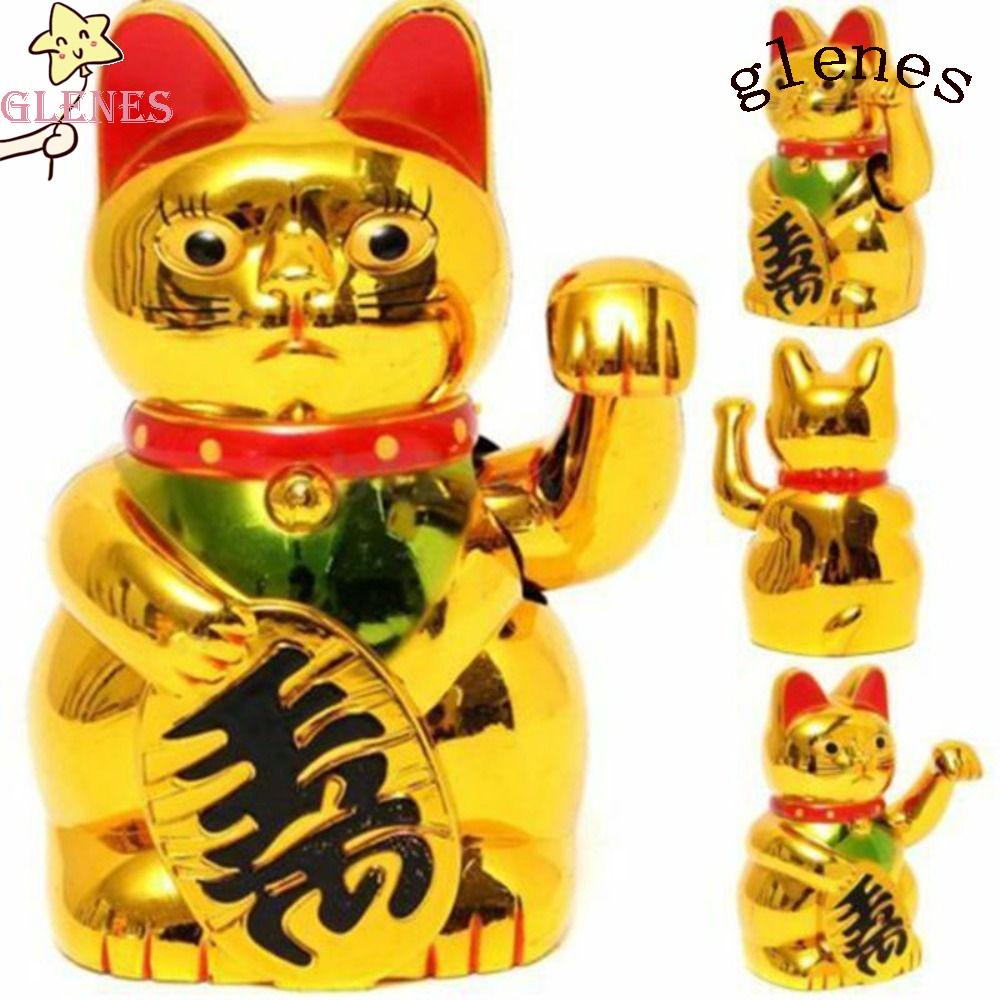 Chú Mèo May Mắn Điêu Khắc Thủ Công Sáng Tạo Trang Trí Xe Hơi