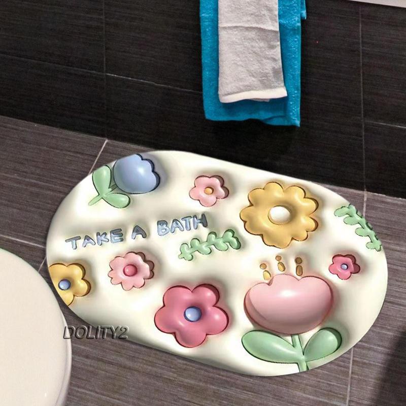 Set 2 Thảm Lót Sàn Nhà Tắm / Nhà Bếp Thấm Hút Nước Chống Trượt