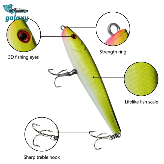 Galaxy Set 120 Mồi Giả Nhử Cá Bằng Nhựa Trong Suốt Kèm Hộp Đựng