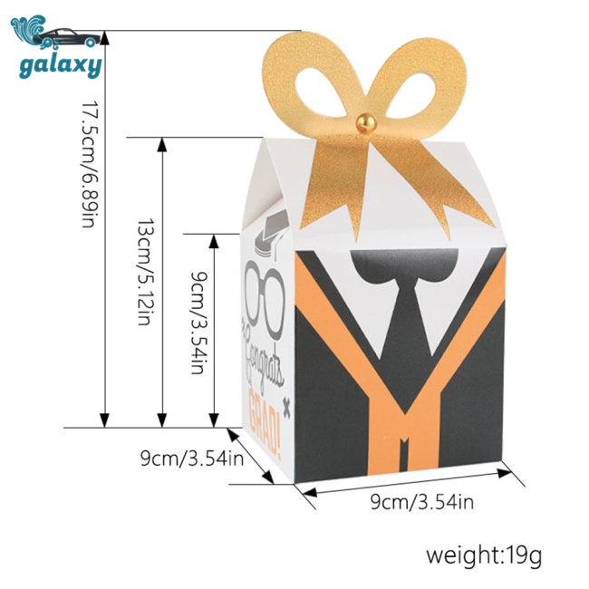 Galaxy Bộ 12 Hộp Đựng Kẹo / Sô Cô La / Quần Áo / Nón Tốt Nghiệp