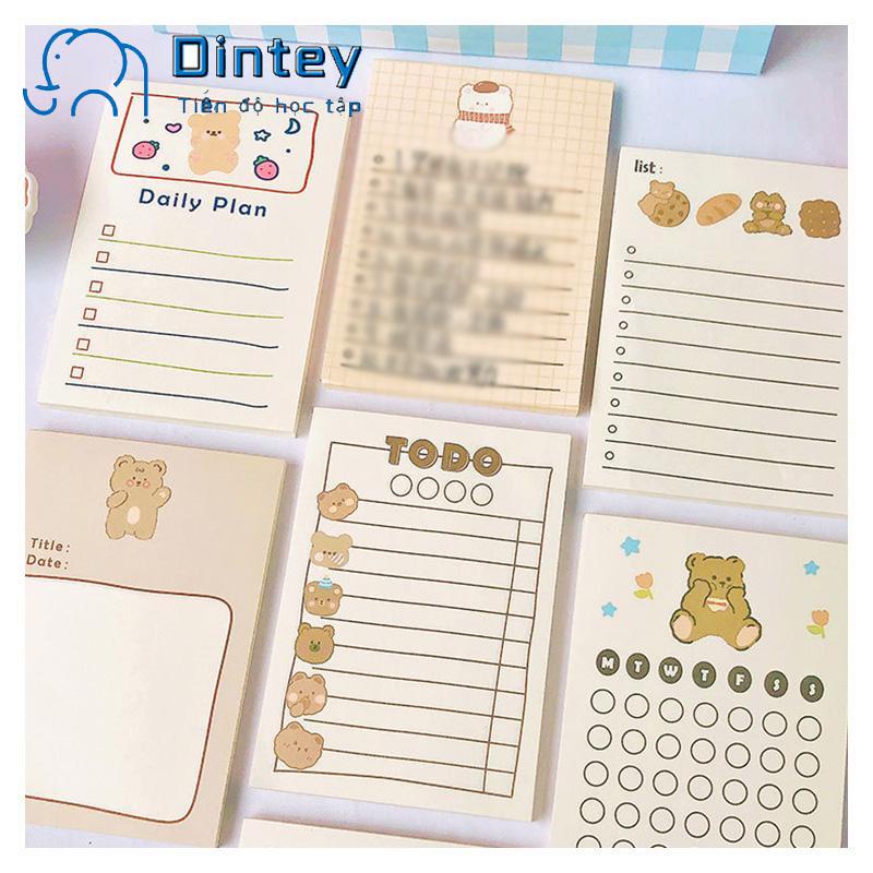 ✍mujicici✍Tập 50 tờ giấy note ghi nhớ, giấy nhớ in sẵn các mục đích công việc khác nhau phong cách dễ thương