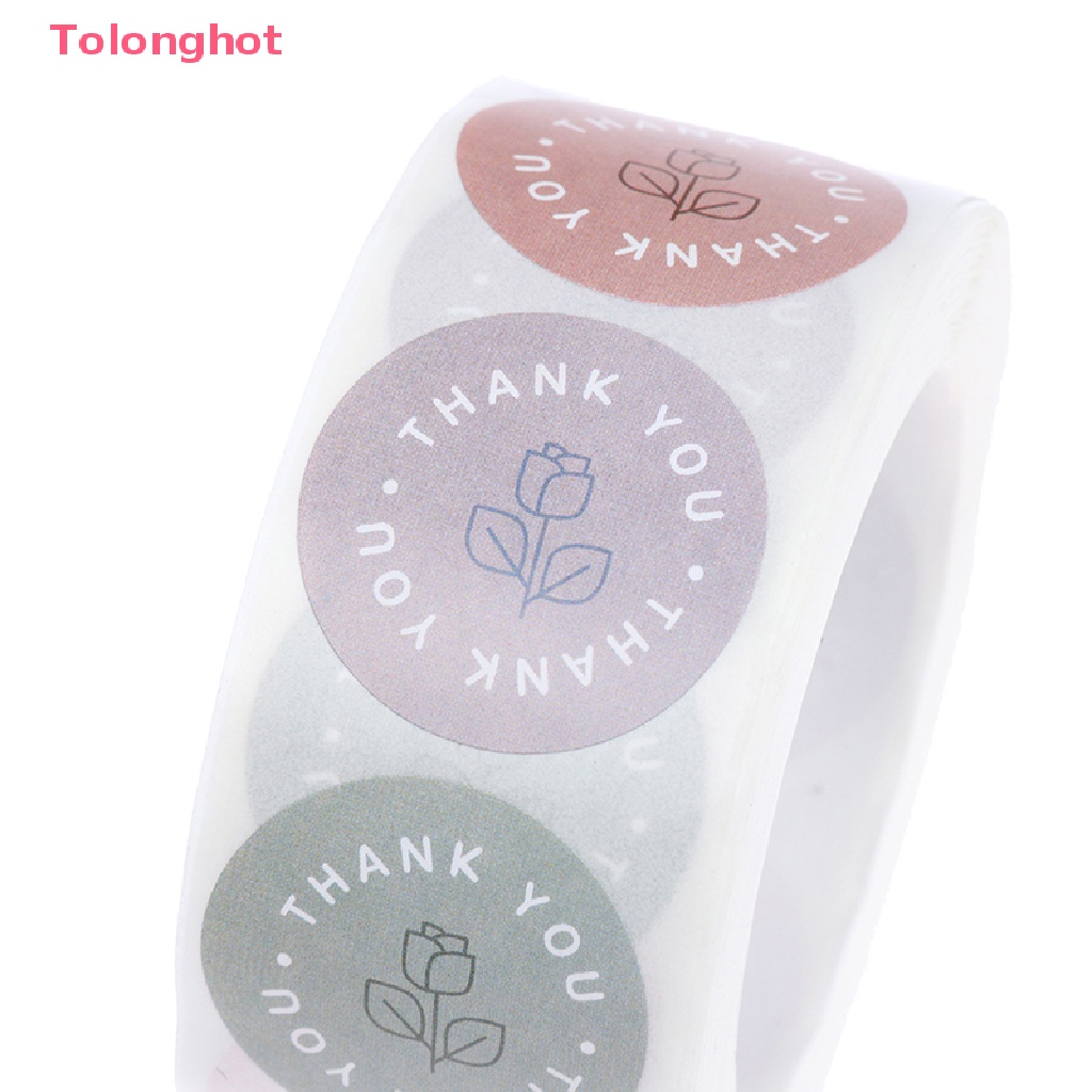 Bộ 500 Miếng Dán Tự Dính In Chữ Thank You Màu Sắc Cổ Điển Tiện Dụng