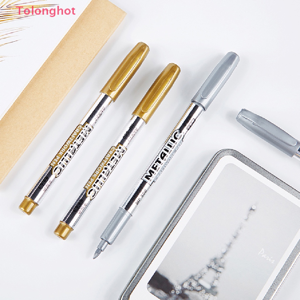 1 Bút Lông Đánh Dấu Vĩnh Viễn Bằng Kim Loại Chống Nước DIY