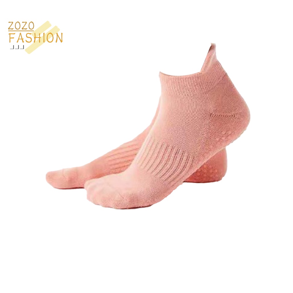 1 Đôi Vớ Cao Su Co Giãn Không Xỏ Lỗ Họa Tiết Chấm Bi Dùng Tập Yoga / Thể Thao