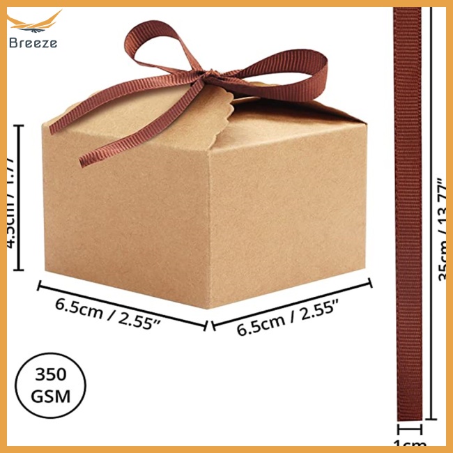 Bộ 50 Hộp Giấy Kraft Đựng Kẹo In Họa Tiết Gợn Sóng Phong Cách Cổ Điển Độc Đáo Diy