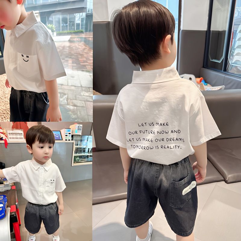 Áo Sơ Mi Tay Ngắn Mùa Hè Phong Cách Hàn Quốc Dễ Phối Đồ Cho Nam