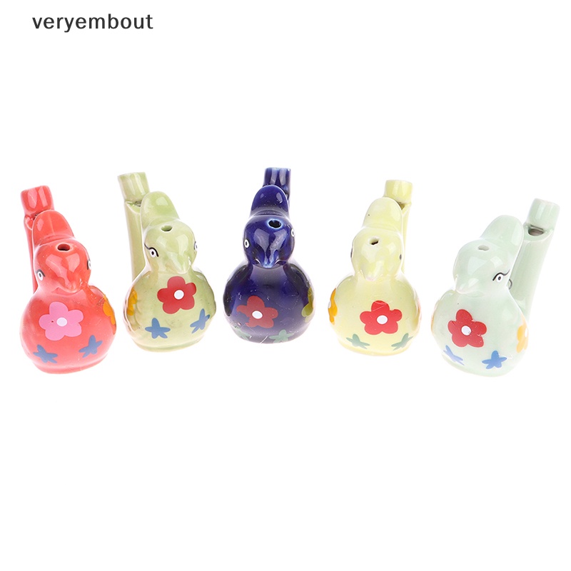 1 Còi Thổi Bằng Gốm Hình Chú Chim Nhiều Màu Sắc Kèm Dây Đeo Đồ Chơi Giáo Dục Cho Bé