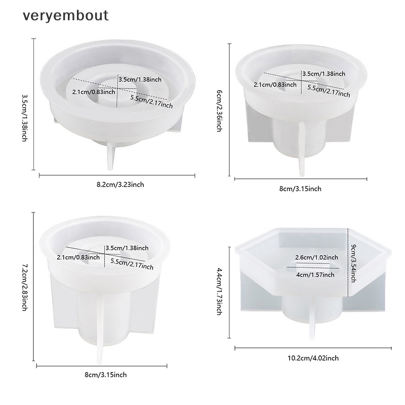 Khuôn Silicone Hình Lục Giác 3D Dùng Làm Đồ Trang Sức Thủ Công