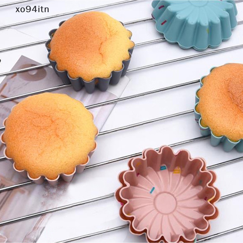 Set 6 Khuôn Silicone Cấp Thực Phẩm Làm Bánh Muffin Có Thể Tái Sử Dụng