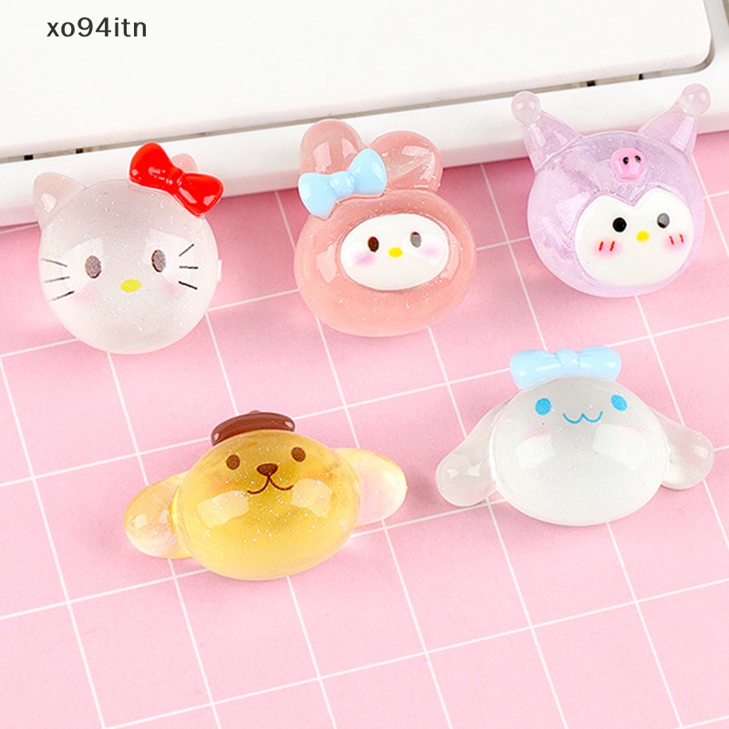 Set 5 Móc Khóa Hình Chú Chó Hoạt Hình 3D Bằng Nhựa Resin DIY
