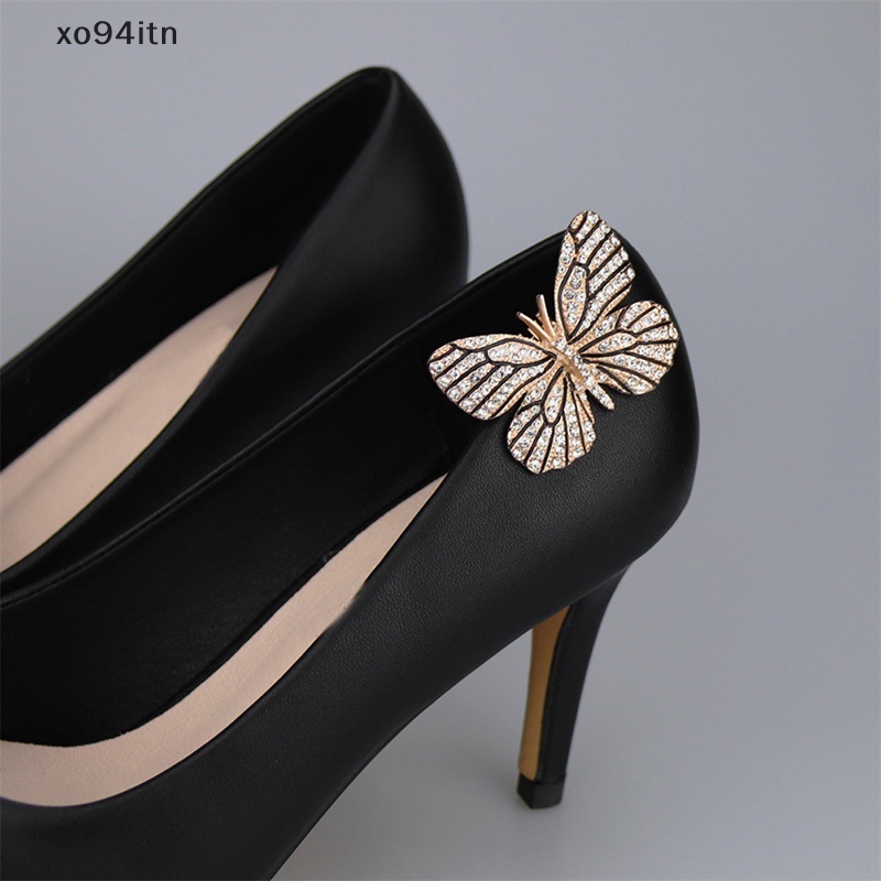 Kẹp Cài Giày Hình Bướm Đính Đá Lấp Lánh Phong Cách Vintage