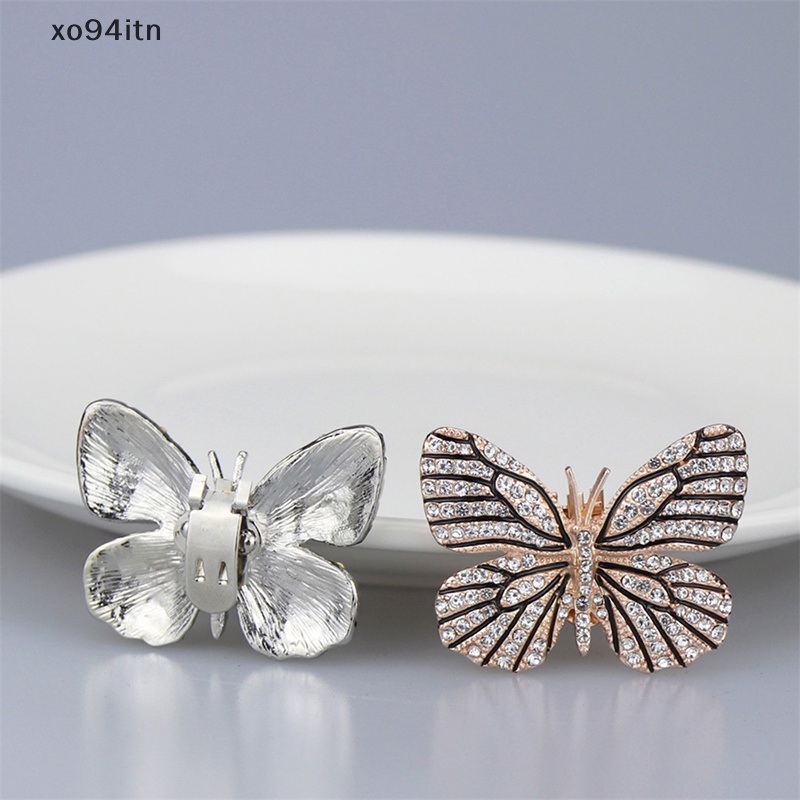 Kẹp Cài Giày Hình Bướm Đính Đá Lấp Lánh Phong Cách Vintage