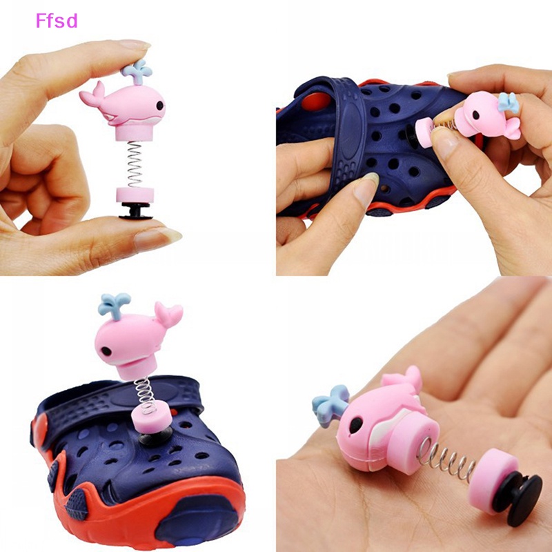 {Ffsd} Khóa Cài Giày Bằng PVC Hình Hoạt Hình 3D Sáng Tạo Dễ Thương