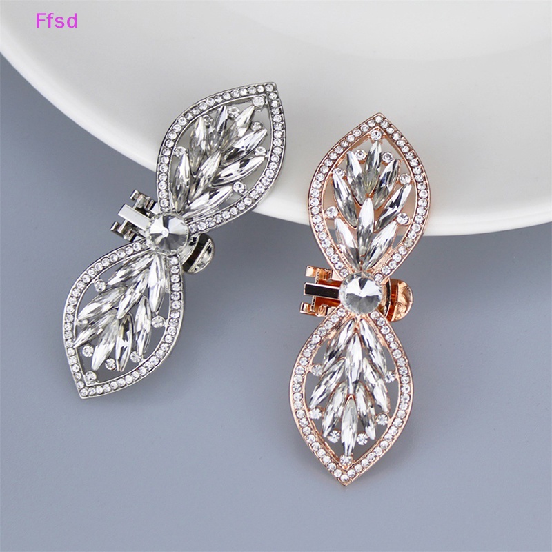 {Ffsd} Phụ Kiện Kẹp Giày Đính Đá Kim Loại Trang Trí Thời Trang Dành Cho Nữ * Giảm Giá Hot