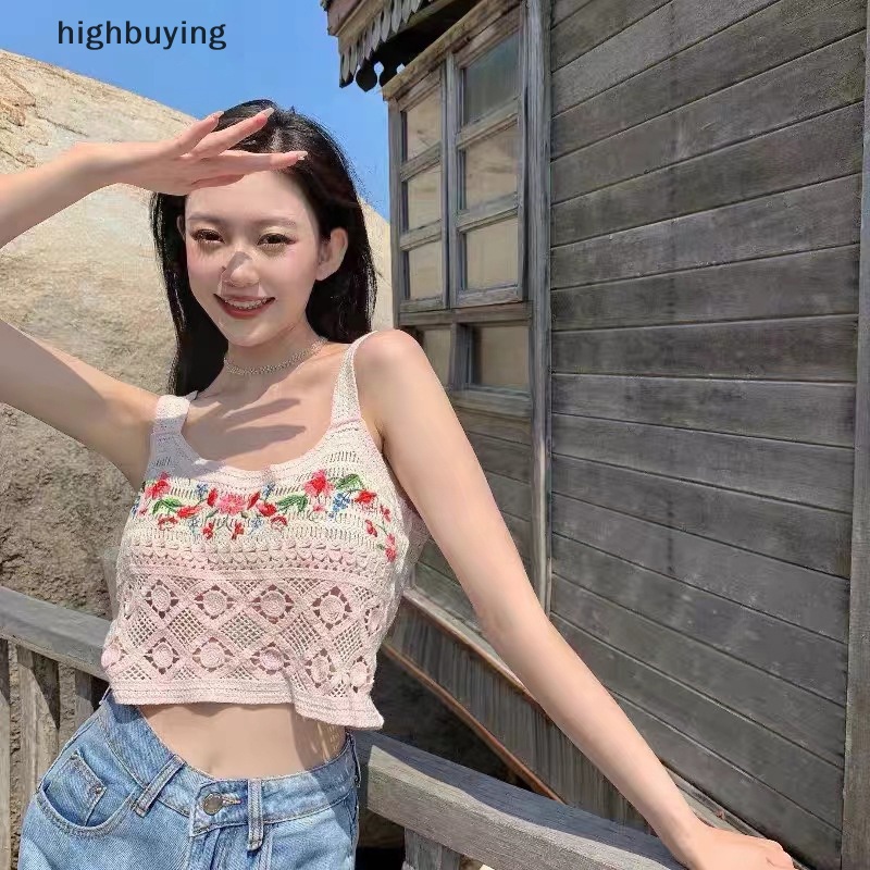 Áo Hai Dây Dệt Kim Dáng Rộng Thêu Họa Tiết Phong Cách Bohemia Cho Nữ