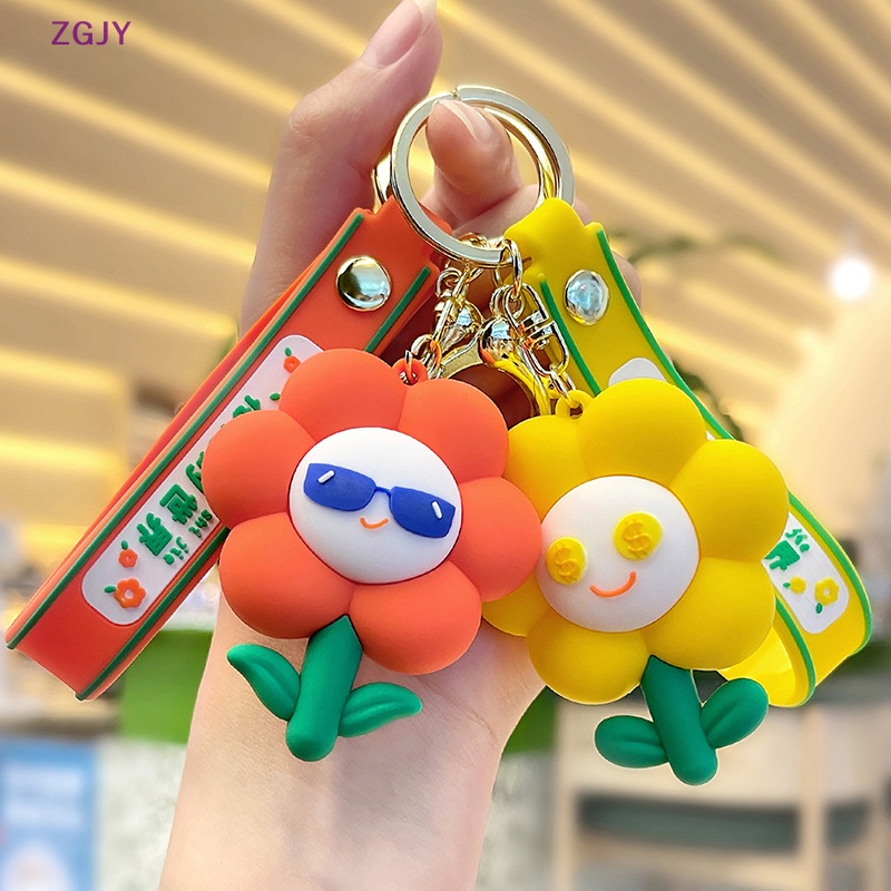 Móc Khóa Nhựa Mềm Hình Hoa Hướng Dương ZGJY