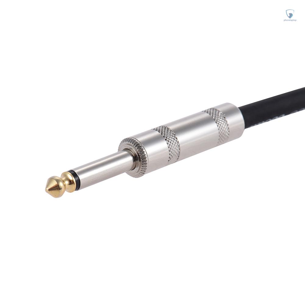 Dây Cáp Âm Thanh 1 / 4 Inch Thẳng Sang Góc Phải Màu Trắng Đen Dài 3M / 10 Feet Cho Đàn Guitar Điện