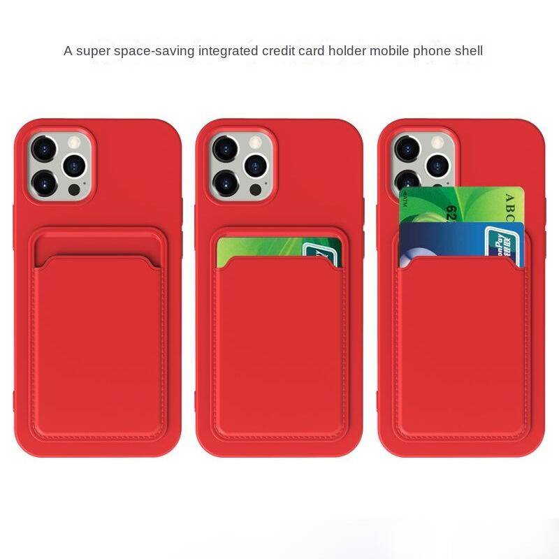 Ốp Điện Thoại TPU Mềm Nhiều Màu Sang Trọng Có Ngăn Đựng Thẻ Cho iPhone X XS MAX XR 7 8 Plus SE 2022 2020