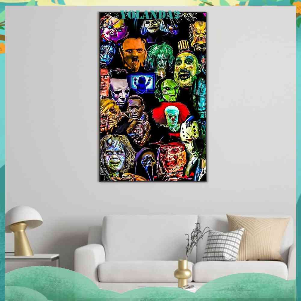 Bộ Tranh Đính Đá 5D Họa Tiết Khủng Long Độc Đáo DIY Dùng Trang Trí Nhà Cửa