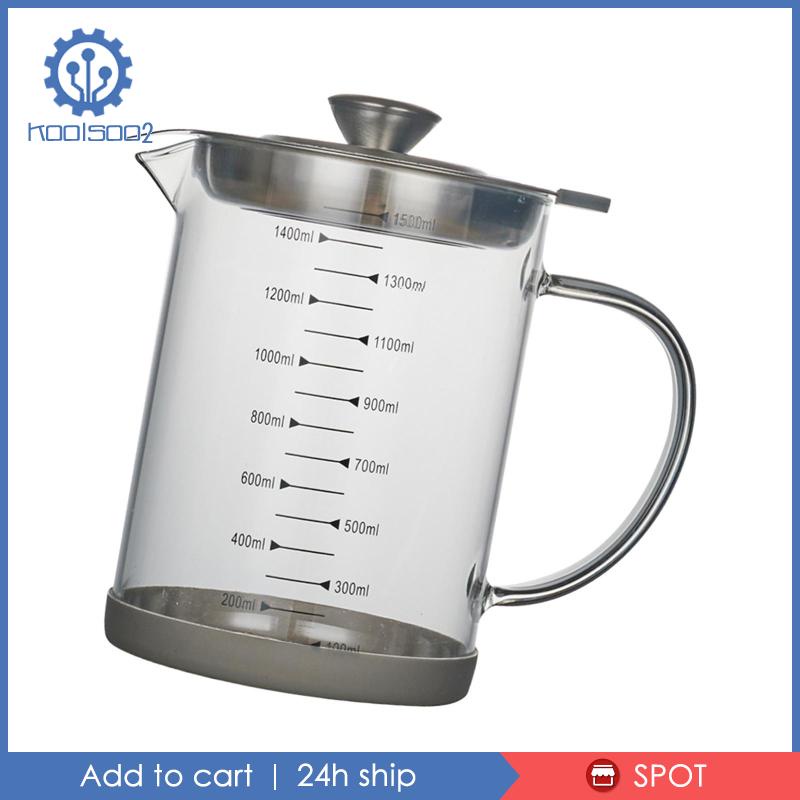 [Koolsoo2] Bình Thủy Tinh Đựng Dầu Ăn Cỡ Lớn Có Nắp Lọc Thanh Lịch Dùng Khi Nấu Ăn