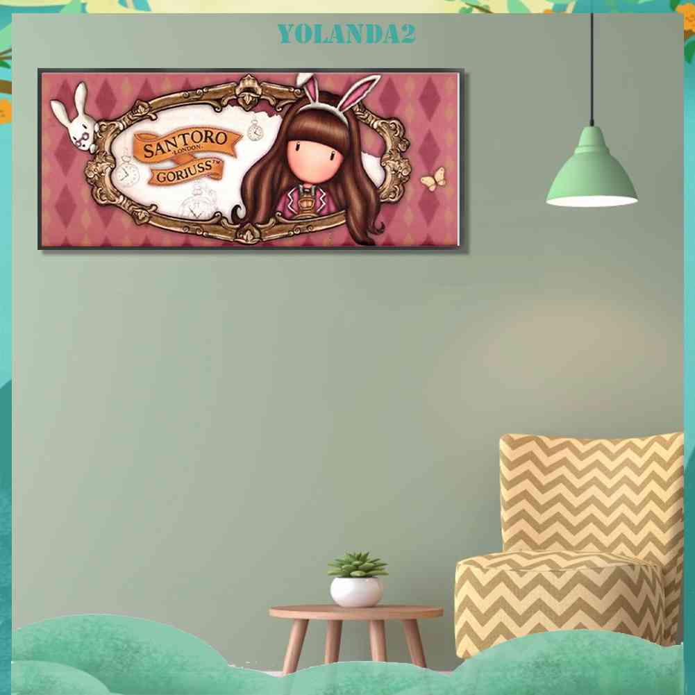 Bộ Tranh Đính Đá 5D Họa Tiết Búp Bê Nghệ Thuật Độc Đáo DIY Dùng Trang Trí