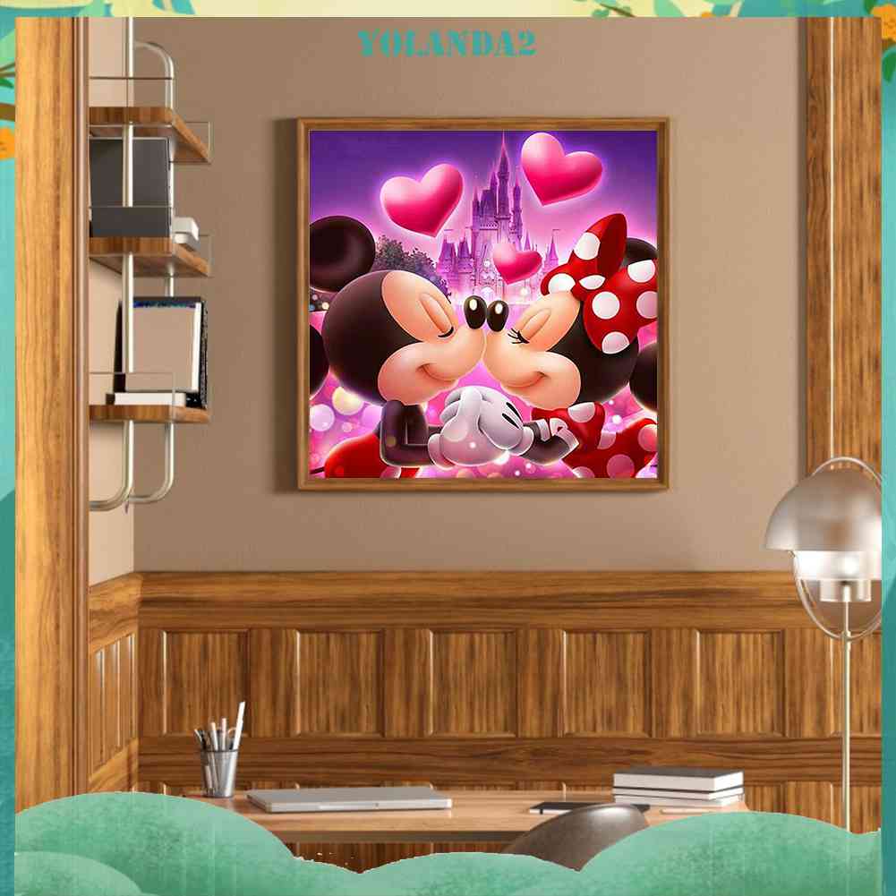 Tranh Đính Đá Kim Cương Toàn Bộ 5D DIY Hình Vẽ Chuột Mickey