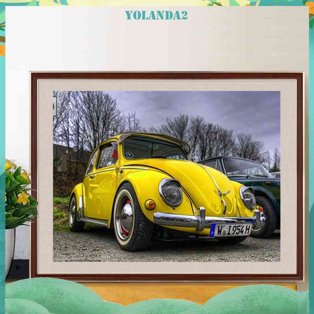 Bộ Tranh Đính Đá 5D Tự Làm Hình Bọ Rùa Volkswagen