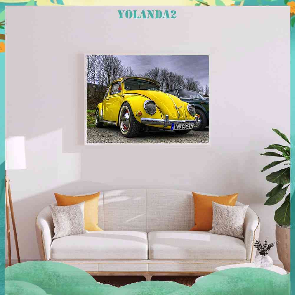 Bộ Tranh Đính Đá 5D Tự Làm Hình Bọ Rùa Volkswagen