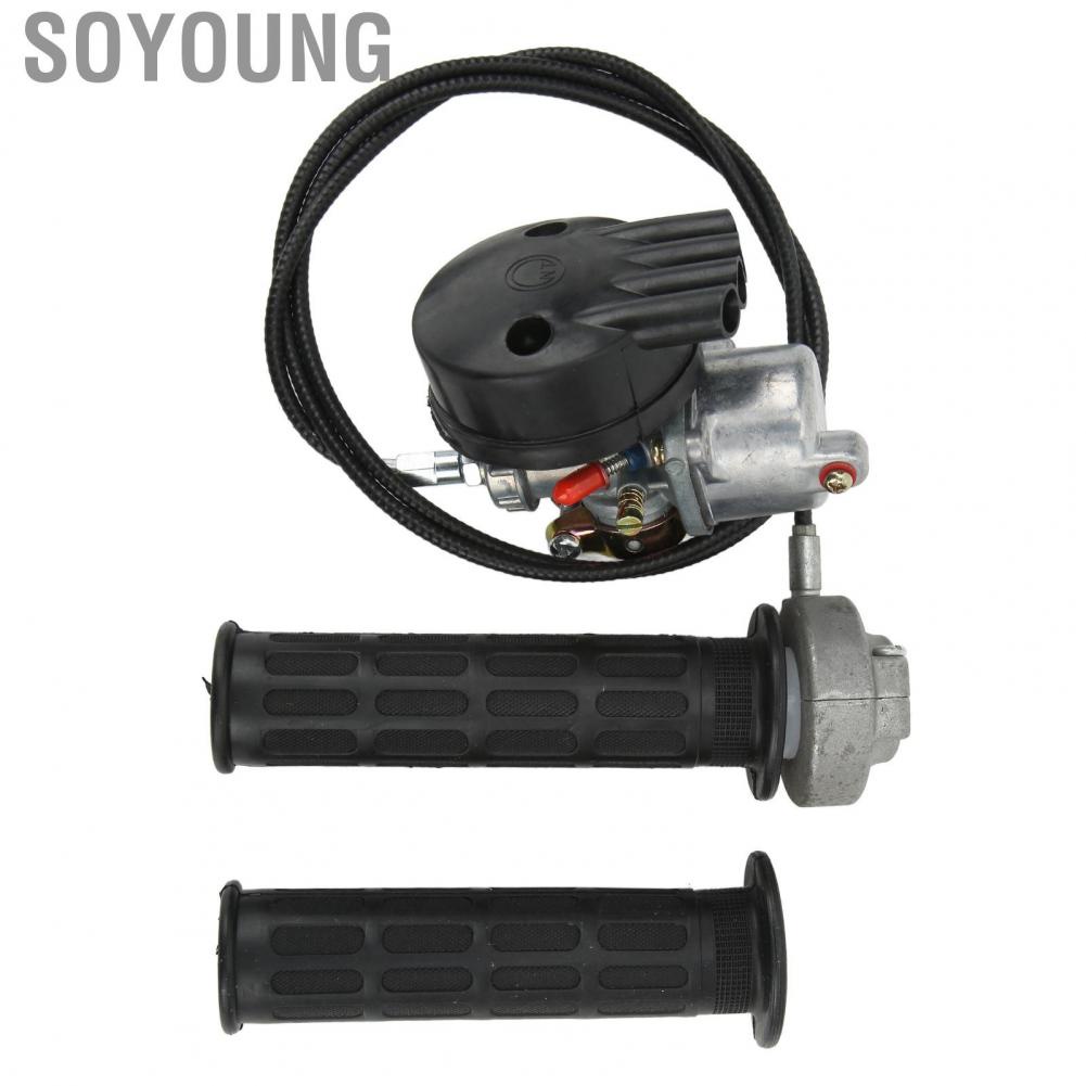 Soyoung Carb Throttle Grip Cable Set  High Toughness Carburetor Throttle Handle Bar  for 49cc To 80cc 2 Stroke Motorized Bicycle