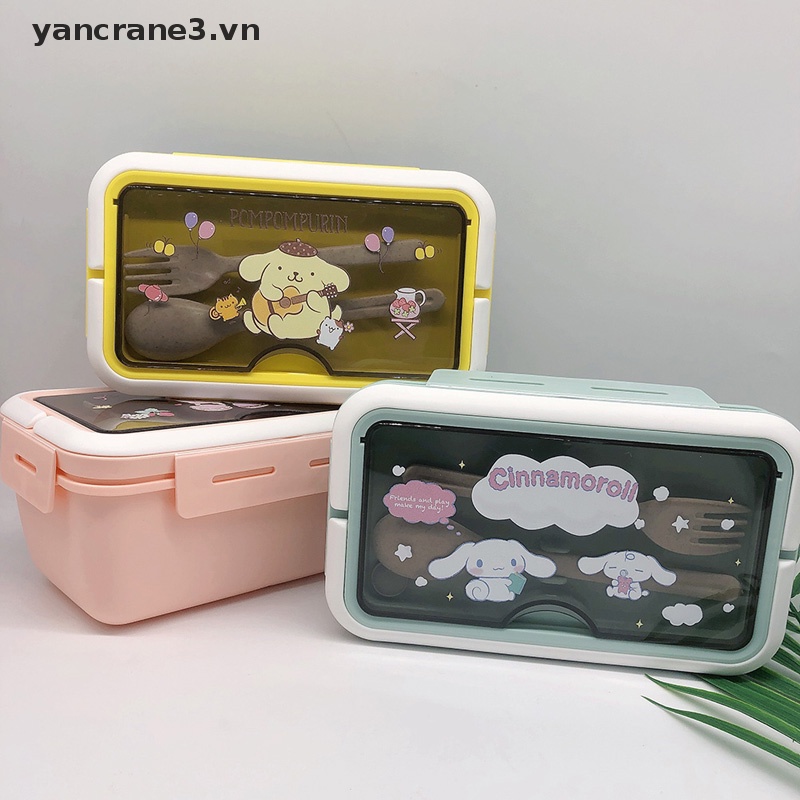 Hộp Đựng Cơm Trưa Hai Tầng Sức Chứa Lớn Hình Cinnamoroll Kuromi Dễ Thương Dành Cho Học Sinh yancrane3.vn