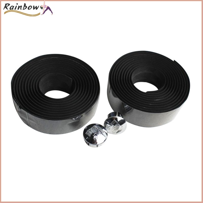 Dây Quấn Tay Lái Xe Đạp Bằng Xốp Mềm Chống Trượt Chống Mồ Hôi Kèm 2 Nút Cắm