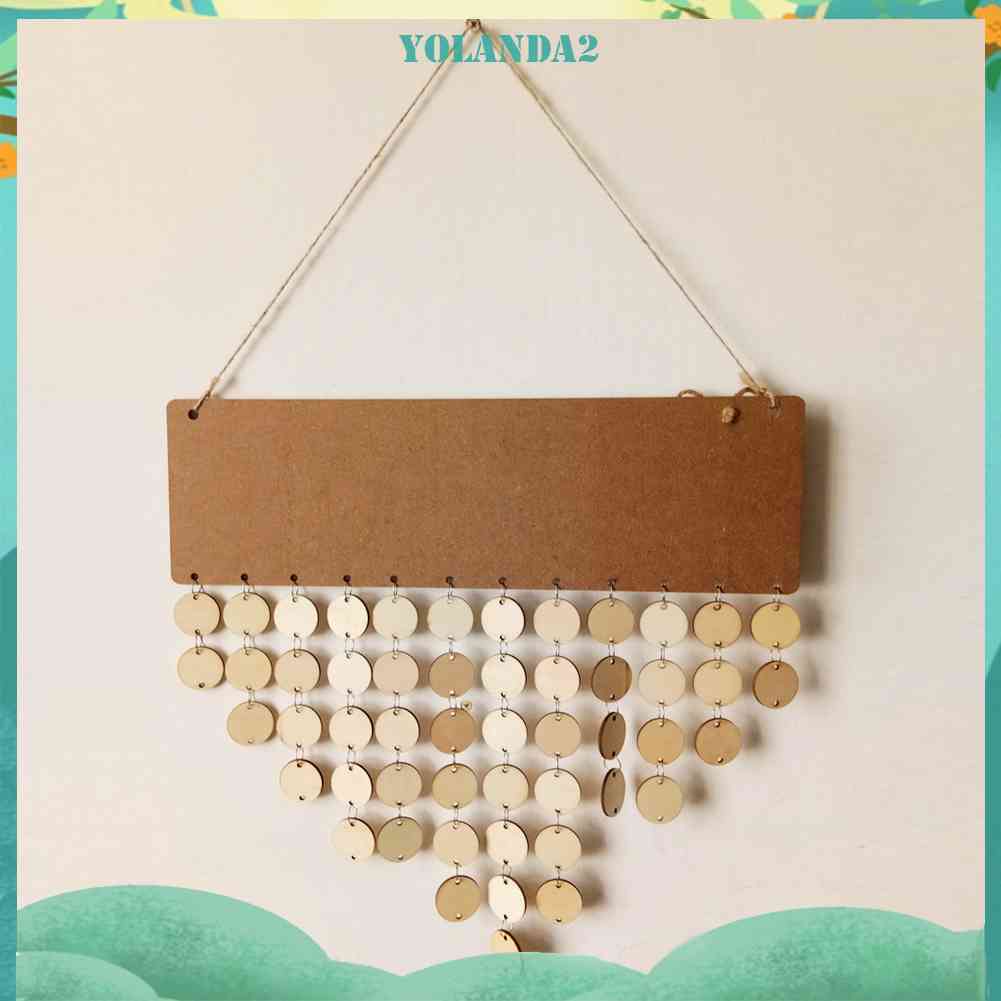 Lịch Nhắc Nhở Ngày Sinh Nhật Treo Tường Hình Tròn Bằng Gỗ DIY