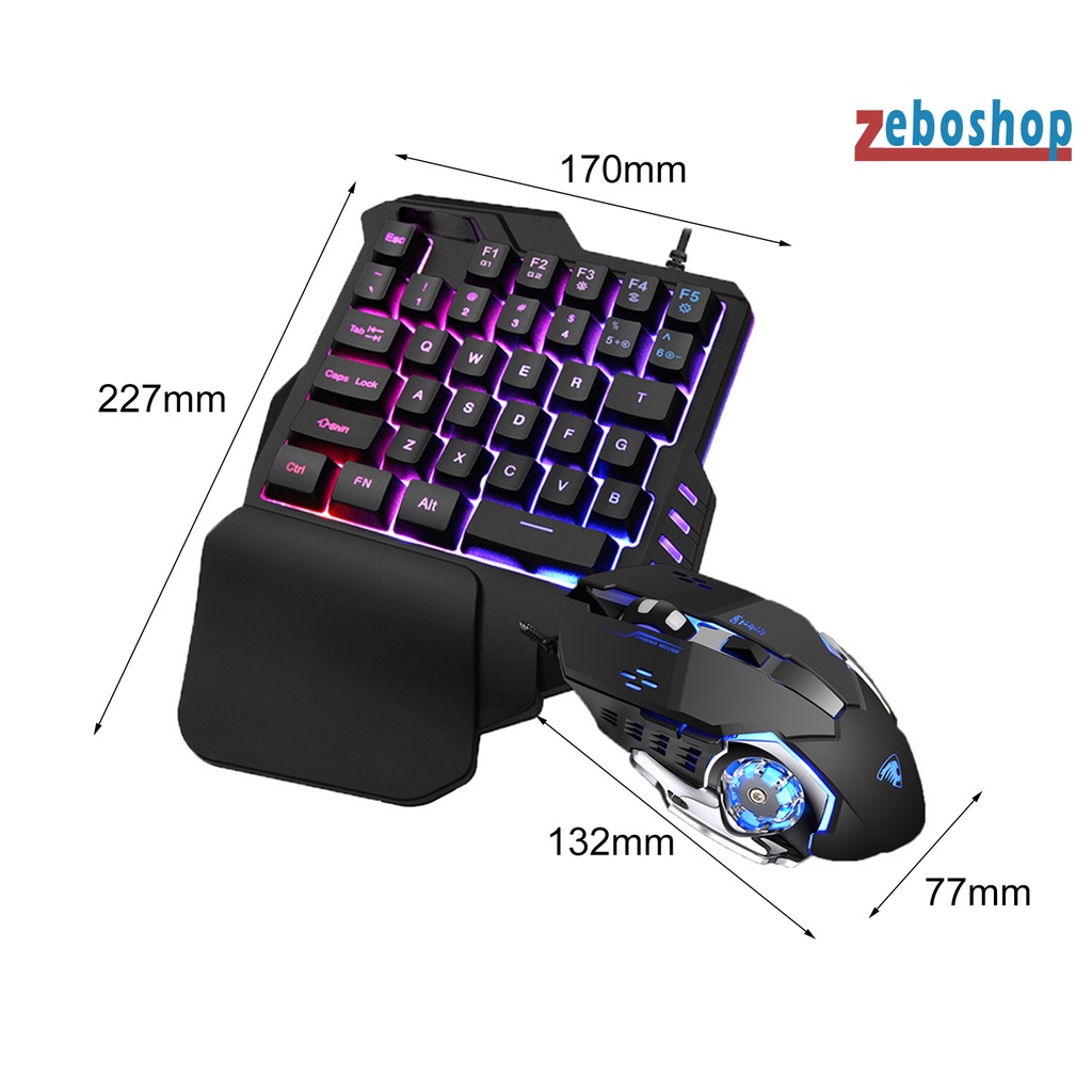 Combo Bàn Phím + Chuột + Đèn RGB Mini Hiệu Suất Cao Hỗ Trợ Quay Phim Cho Máy Tính