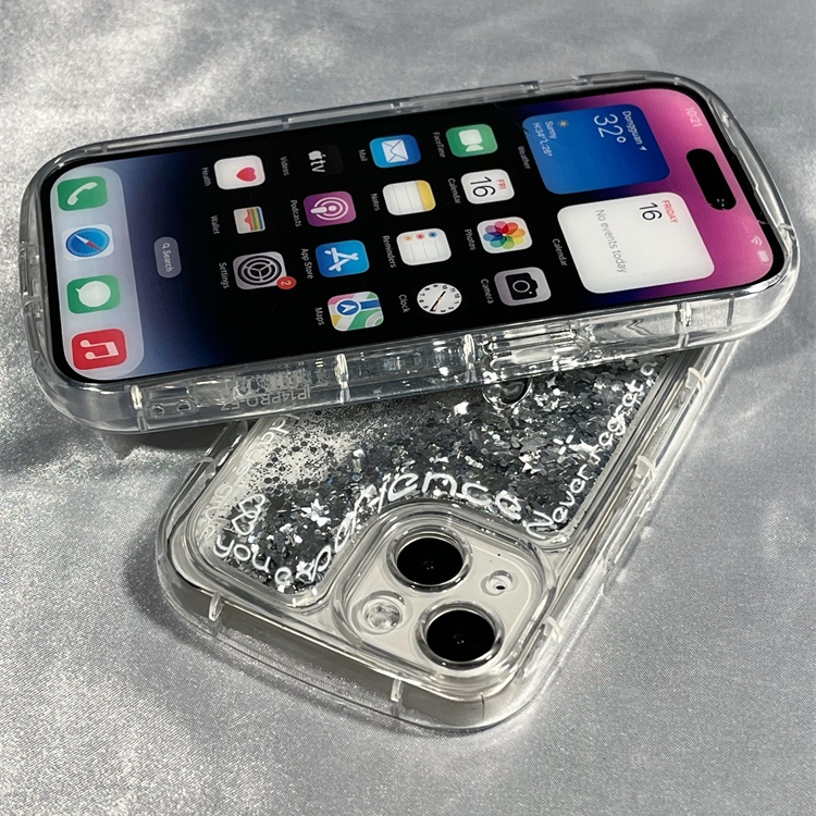 Ốp Điện Thoại Kim Tuyến Nước Hình Trái Tim Cho Iphone 14promax 13 11 14pro 13pro 14