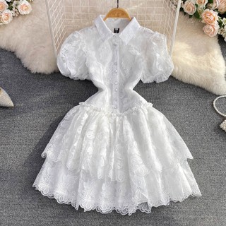 Mới Đầm Chữ a Phối Ren Thời Trang Thanh Lịch Cho Nữ