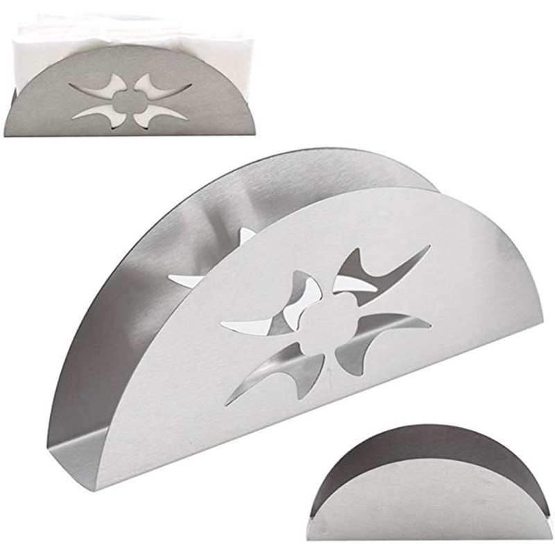 Giá Đỡ Khăn Giấy Bằng Thép Không Gỉ Sáng Tạo Sắp Xếp Gọn Gàng Trang Trí Bàn Ăn