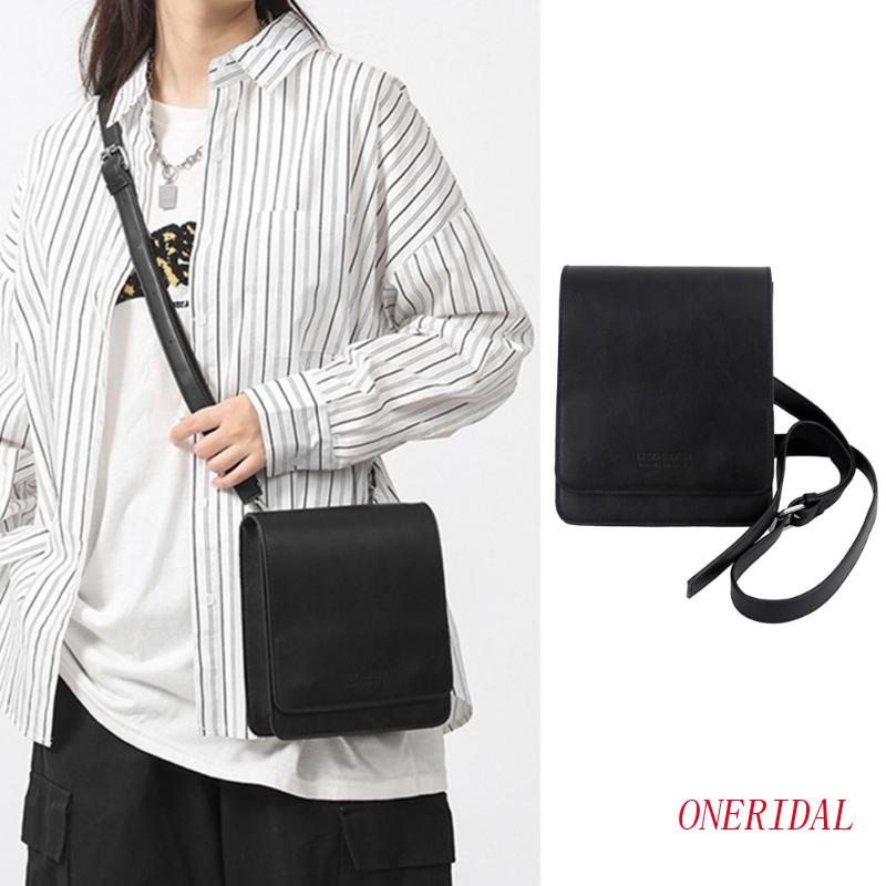 Túi Đeo Chéo Vai Bằng Da PU Hình Hộp Vuông Dành Cho Nam Nữ