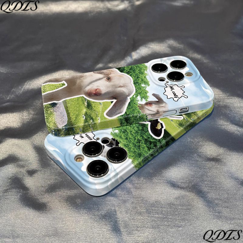 Ốp Điện Thoại Họa Tiết Bò Sữa Và Cừu Bảo Vệ Toàn Diện Cho iPhone14promax 13 12 Xr11