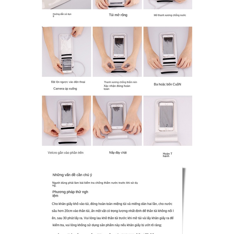 Túi Đựng Điện Thoại Bằng tpu Trong Suốt Chống Thấm Nước Có Thể Chạm Màn Hình Cảm Ứng