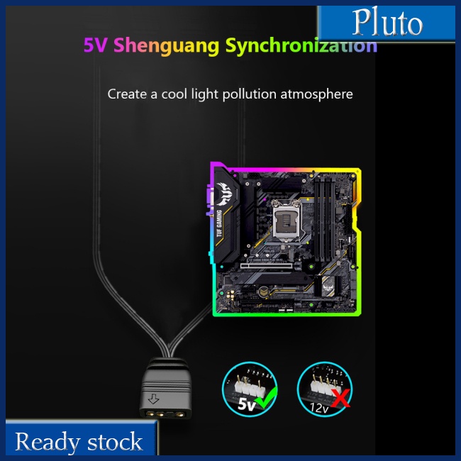 Mới Dây Cáp Chia Cổng Quạt 5v 3-pin ARGB Cho Bo Mạch Chủ ARGB