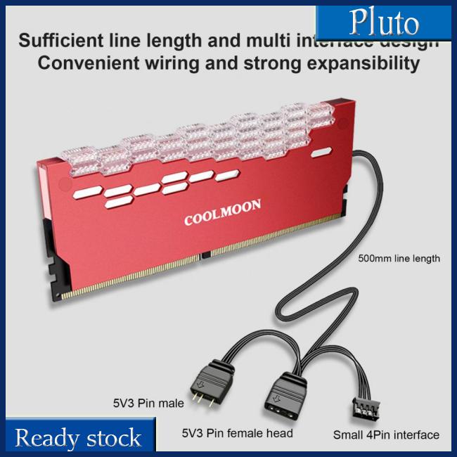 Mới Mô Đun Làm Mát Bộ Nhớ Coolmoon Ra-2 Ram Hiệu Quả Cao 5v Argb Cho Máy Tính