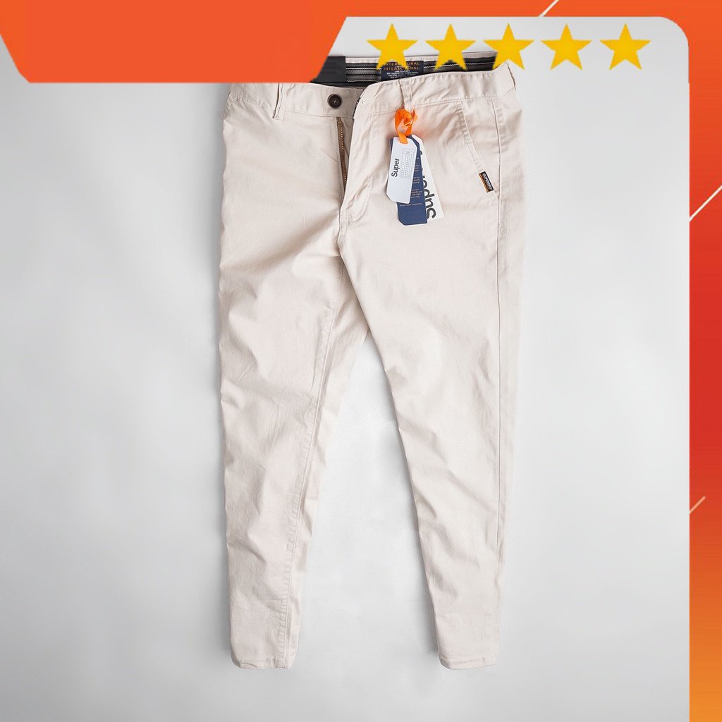HÀNG VNXK - Quần nam vải kaki chất liệu Co Giãn Ống Côn Dáng Công Sở Thiết Kế Lưng Thun , kiểu dáng trẻ trung -QKSD17- -