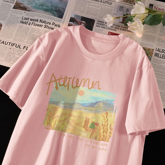 Áo Thun Unisex 100% Cotton Nguyên Chất Ngắn Tay Phong Cách Hàn Quốc Mới NRVP 2023