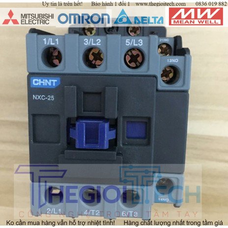 Chint Khởi động từ Contactor 3P 25A NXC-25 Pha chịu tải động cơ 11KW (hàng chính hãng)