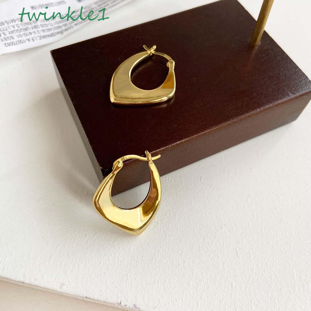 Khuyên Tai Vòng Đính Đá Lấp Lánh Phong Cách Âu Mỹ Cổ Điển Dành Cho Nữ