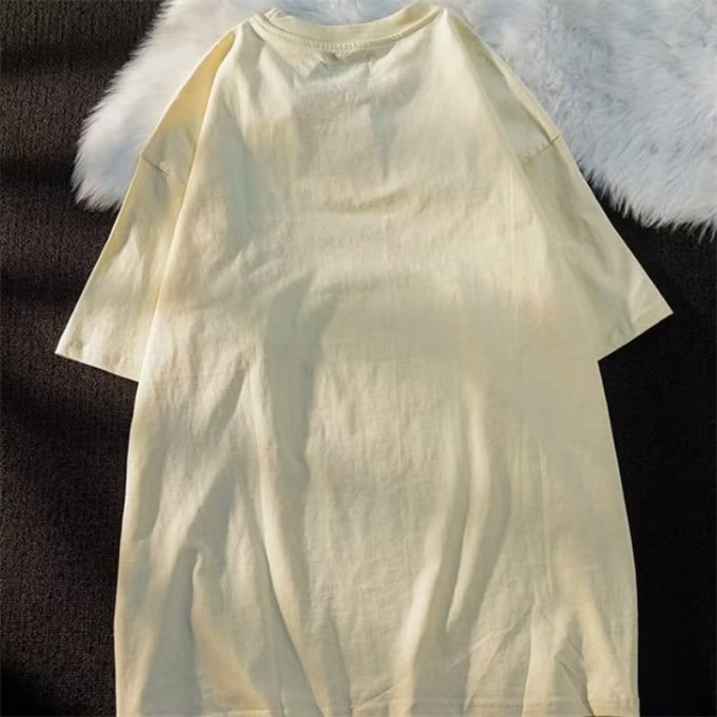 Áo Thun Tay Lỡ Cổ Tròn In Họa Tiết Phong Cách Đường Phố Thời Trang Mùa Hè Cho Nam